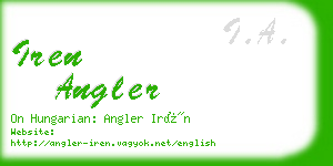 iren angler business card